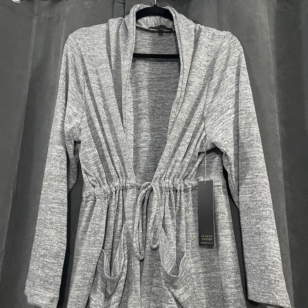 Cardigan with belt wrap